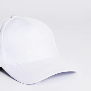 White 6-Panel Baseball Cap Unisex Adjustable Fitted Cotton Yarn Solid Color Casual Style Adult <b>Hat</b> - Product Image 4