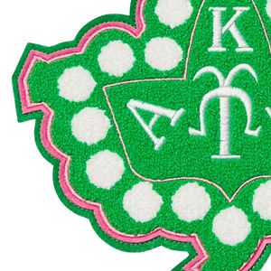 ป้ายปักอักษร AKA แบบเชนีล สีชมพู เขียว ทอง สำหรับตกแต่งเสื้อผ้าแบบสั่งทำ - Product Image 4
