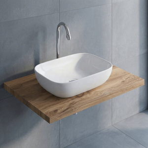 Modern Rectangular Ceramic Countertop Wash Basin Decorative Vessel Sink Hospital Bathroom Vanity - Product Image 6