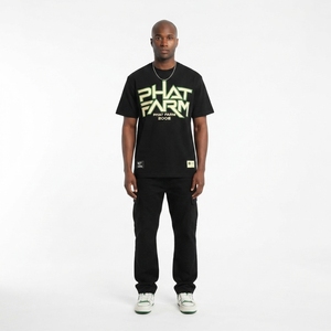 Custom Unisex Oversized Graphic T-<b>Shirt</b> 100% Organic Cotton O-Neck 280g Tubular Knit Streetwear Sustainable Heat Transfer <b>Vinyl</b> - Product Image 1