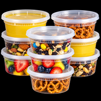Contenants de qualité supérieure de 8 oz, 12 oz, 16 oz, 24 oz et 32 oz, fabriqués en plastique PP de qualité alimentaire, étanches et compatibles micro-ondes, pour la livraison de repas.