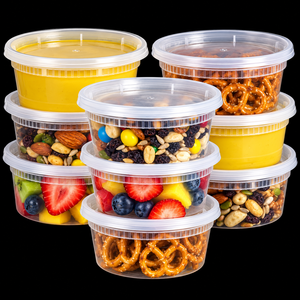 Contenants de qualité supérieure de 8 oz, 12 oz, 16 oz, 24 oz et 32 oz, fabriqués en plastique PP de qualité alimentaire, étanches et compatibles micro-ondes, pour la livraison de repas. - Product Image 3
