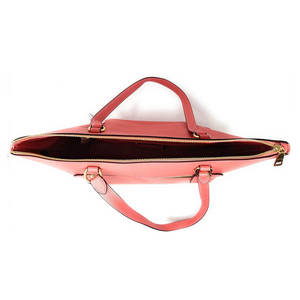 Bolso tote de cuero PU rosa para mujer, bolso de hombro con asa superior y cierre de cremallera, bolso de moda, bolsos de cuero para mujer. - Product Image 3