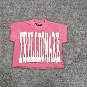 Custom Distressed <b>Patchwork</b> Oversized Cropped T-<b>Shirt</b> for Men & Women | Heavyweight Cotton Streetwear Vintage Raw Edge Tee - Product Image 4