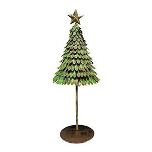Modern Iron Wire Christmas <b>Tree</b> Stand with Gold Star and Candle Holder <b>Outdoor</b> Standing Decor - Product Image 5