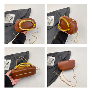 Mini Bolso de Noche Cuadrado de PU para Mujer, Bolso de Hombro Cruzado de Moda con Asa de Cadena de Aleación - Product Image 5