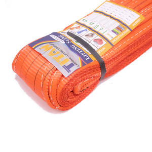 Eslinga de correas de poliéster naranja con capacidad de 10 toneladas que ofrece seguridad completa para los productos - Product Image 5