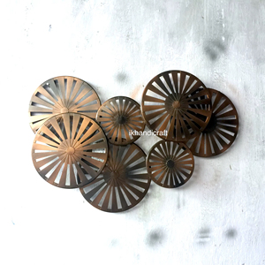 งานศิลปะตกแต่งผนังทำมือลายดอกไม้ขนาด 100 ซม. ขอบไม่เรียบ สีทองโบราณ คอลเลคชั่นดีว่า ความต้องการสูง ของตกแต่งบ้าน - Product Image 1