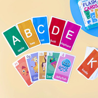 Tarjetas Educativas Premium con el Alfabeto, Animales y Frutas, Estimulan la Creatividad, Impresiones en Papel Grueso Seguro, Desarrollo Temprano para Niños