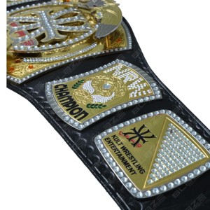 Réplica del Cinturón de Campeonato de la WWE de John Cena, Chapado en Oro, Decorado con Pedrería, Hebilla de Aleación Informal, Cinturón de Título - Product Image 3