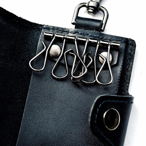Premium leather key organizer featuring spacious card slots secure snap closure leather key holder <b>wallet</b> key organizer <b>wallets</b> - Product Image 5
