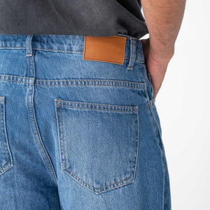 Jeans en denim tissé respirant de haute qualité pour hommes, coupe droite, confortable, style décontracté moderne, style streetwear, hiver et été - Product Image 3