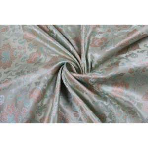 Tissu de décoration intérieure à motif floral, brocart uni olive Tanchui, vendu au mètre, 44 pouces de large, TFAB TANCHUI BRO07 268 - Product Image 4