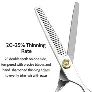 Ciseaux d'éclaircissement professionnels en acier inoxydable de haute qualité de 6 pouces pour droitiers, 28 dents, pour salon de coiffure et barbier, ensembles de ciseaux de coupe de cheveux - Product Image 5