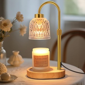 LANJO Candle Warmer Lamp Adjustable Height With Timer <b>Dimmer</b> Wax Melt Night Light Gift candle warmer lamp uk plug - Product Image 4