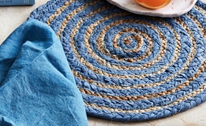 Ensemble de 15 sets de table ronds en jute et coton, cousus à la main, écologiques, avec motif de dessous de verre, pour la décoration de table - Product Image 6