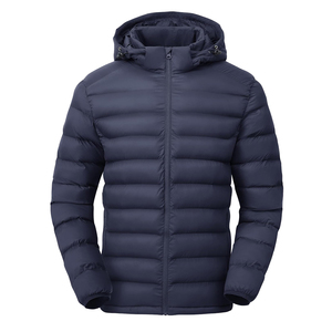 Men's Lightweight Insulated Puffer Jacket Detachable Hood Water-Resistant Casual Winter Coat Hooded Coat Featuring <b>Pattern</b> - Product Image 6