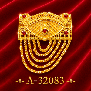 MOLL JEWELLERS Broches en alliage de zinc plaqué or pour femmes, avec pierre en forme de fleur de rubis doré, bijoux de mariage A-32083 - Product Image 1