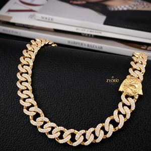 Collier chaîne cubaine en or 10 carats serti de diamants, bijoux de luxe hip-hop - Product Image 4