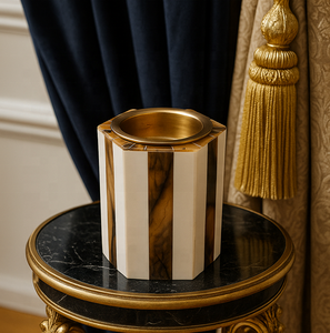 Brûleur d'encens artistique en résine et bois pour le yoga, la méditation, la pleine conscience et une ambiance spirituelle - Product Image 1