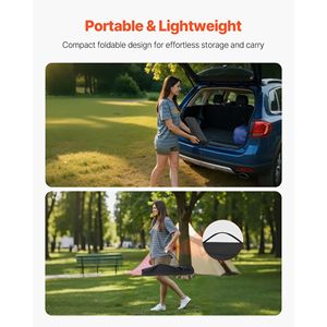 Tavolo da esterno pieghevole portatile in alluminio per campeggio e picnic con Design a strati in Mesh Roll-up - Product Image 5