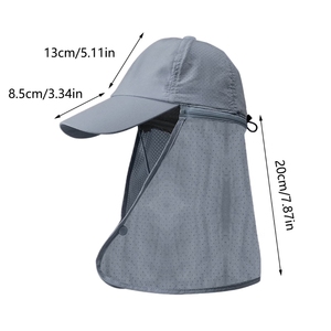 Gorra de Pesca de Secado Rápido Personalizada con Protección Solar UPF 50+ Anti-UV y Visera Desmontable para Exteriores, de Nylon y Sarga de Rizo - Product Image 5