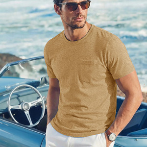 Camisetas Premium para Hombre, 100% Algodón Orgánico, con Logotipo Bordado, para Exteriores, Personalizables, Blancas Lisas, Tejidas - Product Image 4