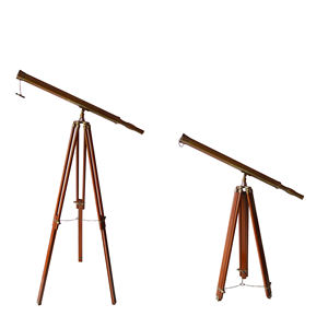 กล้องโทรทรรศน์ตกแต่งสไตล์ทะเล ดีไซน์โลหะแข็งแรง ตกแต่งสีสันสวยงาม พร้อมฐานไม้ สำหรับตกแต่งภายใน - Product Image 5