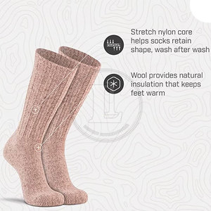 Premium Casual Crew <b>Socks</b> 100% Cotton 2 Toe Unisex Soft Comfort Breathable Fit Everyday Wear Office Travel Knitted - Product Image 2
