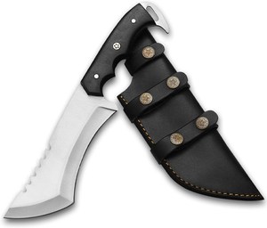Cuchillo de Caza Dentado de Acero D2 Hecho a Mano, Micarta de Alta Calidad, Multiusos para Exteriores y Camping, 12 Pulgadas, 3 Años de Garantía, ODM - Product Image 1