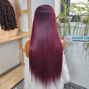 Perruque frontale en cheveux humains lisses, pré-épilée avec baby hair, pour femmes noires, perruque frontale en dentelle 13x4 en cheveux humains - Product Image 4