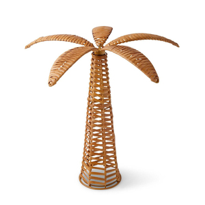 Lámpara de pie de ratán hecha a mano, estilo tropical, de bambú, de lujo, con forma de palmera de coco, para hotel, resort, hogar. - Product Image 1