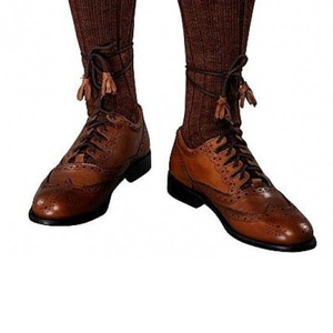Chaussures habillées Oxford en cuir véritable marron à bout rond et lacets pour hommes, idéales pour le bureau, couleur unie, toutes saisons - Product Image 6