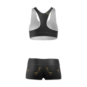 Conjunto de Yoga de 2 Piezas Personalizado para Mujer, Sujetador Deportivo y Pantalones Cortos, Conjunto de Entrenamiento para Fitness y Entrenamiento en Interiores y Exteriores - Product Image 2