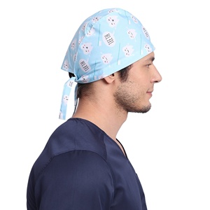 Men Adjustable Surgical <b>Scrub</b> <b>Cap</b> Breathable Cotton Medical Doctor Nurse Operating Room Hospital Headwear OEM Supplier - Product Image 3