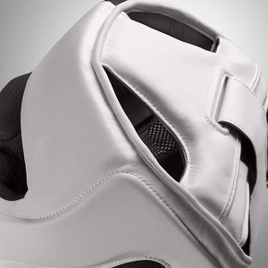 Casque de boxe Harry Johnson Production en cuir PU blanc unisexe, casque de protection sportif pour adulte, protection de la tête - Product Image 3