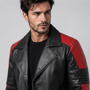 Vestes en cuir pour hommes en gros, manteaux à col rabattu, blousons bombardiers en cuir pour hommes, vestes décontractées pour hommes, conception avec service OEM - Product Image 5
