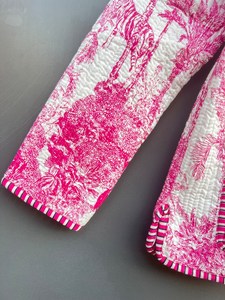 Couette artisanale du Rajasthan 100 % coton écologique matelassée anti-plis respirante séchage rapide imprimée numériquement avec poche avant automne-hiver - Product Image 2