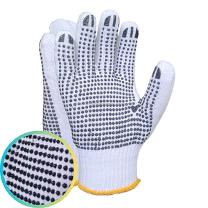 Guantes de algodón antideslizantes de Indonesia con punteado de PVC Protección máxima y seguridad Antiimpacto y antiestático para uso industrial - Product Image 3