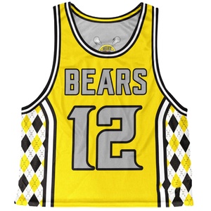 Logo imprimé par sublimation personnalisée Pinnies de crosse en maille Pinnies de crosse réversibles pour adultes/jeunes uniformes de crosse personnalisés - Product Image 3