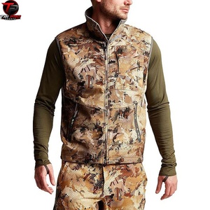 Gilet utilitaire softshell pour homme, col montant, fermeture éclair intégrale, plusieurs poches zippées, pour la chasse, la pêche, les voyages, coupe-vent - Product Image 5