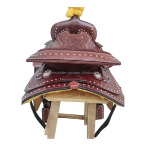 Silla de Montar Western Premium con Accesorios, Juego de Silla de Montar para Caballo de Cuero Genuino con Estribos, Cincha y Brida - Product Image 5