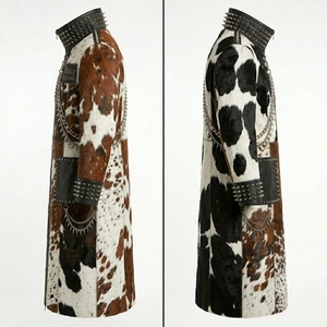 Customized Men Cow Hair On Leather <b>Jacket</b> Wholesale Genuine Cowhide Winter Coat Manufacturer OEM Soft Real Outwear Supplier - Product Image 3