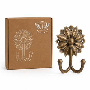 RISING INTERNATIONAL Gold Fan <b>Wall</b> Hook Rack Decorative Aluminum Metal Durable Handmade Anti-Rust Coat Hook Luxurious Style Home - Product Image 4