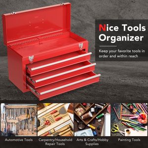 Portable Rolling Tool <b>Chest</b> with 7 <b>Drawers</b> and Tool Tray <b>on</b> <b>Wheels</b> - Product Image 6