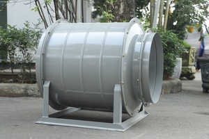 Ventilateur axial à entraînement direct APL-7-6.5D fabriqué au Vietnam pour la pressurisation des escaliers, en acier SS400 avec cadre de base - Product Image 6