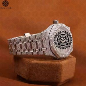 Charm Jewells Montre de luxe pour homme, boîtier en acier inoxydable, cadran analogique de 40 mm, mouvement mécanique en verre, résistant à l'eau 10 bars, automatique - Product Image 4