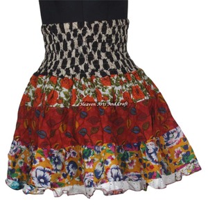 New Cotton Mini <b>Skirt</b> Sari Mini Patch Work <b>Skirts</b> Wholesale From India Boho Stylish Multi Color Patch Cotton Mini Sexy <b>Skirt</b> - Product Image 4