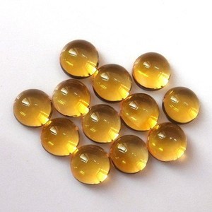Natural Citrine Round Cabochon faceted Round Cut Yellow Loose Gemstones for Jewelry All Sizes Available Jewelry Making Pendants - Product Image 4