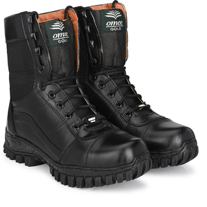 Bottes en cuir pour hommes, haute durabilité, à lacets, avec semelle intérieure rembourrée, semelle antidérapante, parfaites pour le travail décontracté en extérieur - Product Image 1